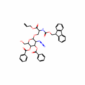 (2R,3R,4R,5R,6S)-6-[(S)-3-(Allyloxy)-2-(Fmoc-amino)-3-oxopropoxy]-5-azido-2-(hydroxymethyl)tetrahydro-2H-pyran-3,4-diyl Dibenzoate