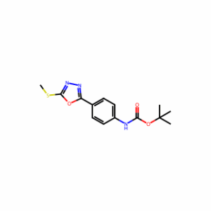tert-butyl N-{4-[5-(methylsulfanyl)-1,3,4-oxadiazol-2-yl]phenyl}carbamate