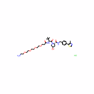 (2S,4R)-1-((S)-1-Amino-17-(tert-butyl)-15-oxo-3,6,9,12-tetraoxa-16-azaoctadecan-18-oyl)-4-hydroxy-N-(4-(4-methylthiazol-5-yl)benzyl)pyrrolidine-2-carboxamide hydrochloride