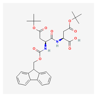 (S)-2-((S)-2-((((9H-Fluoren-9-yl)methoxy)carbonyl)amino)-4-(tert-butoxy)-4-oxobutanamido)-4-(tert-butoxy)-4-oxobutanoic acid