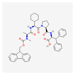 (S)-2-((S)-1-((S)-2-((S)-2-((((9H-Fluoren-9-yl)methoxy)carbonyl)(methyl)amino)propanamido)-2-cyclohexylacetyl)pyrrolidine-2-carboxamido)-3,3-diphenylpropanoic acid
