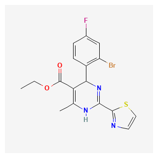 Ethyl4-(2-Bromo-4-fluorophenyl)-6-methyl-2-(2-thiazolyl)-1,4-dihydropyrimidine-5-carboxylate
