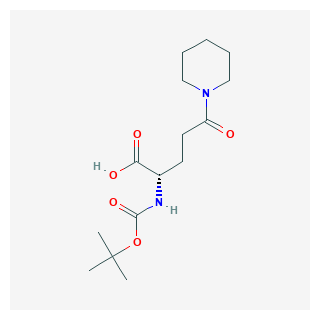 (S)-2-((tert-butoxycarbonyl)amino)-5-oxo-5-(piperidin-1-yl)pentanoic acid
