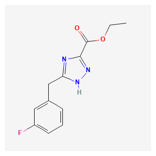 ethyl 5-(3-fluorobenzyl)-1H-1,2,4-triazole-3-carboxylate