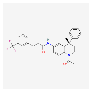 (S)-N-(1-Acetyl-4-methyl-4-phenyl-1,2,3,4-tetrahydroquinolin-6-yl)-3-(3-(trifluoromethyl)phenyl)propanamide