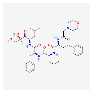 (S)-N-((S)-1-(((2R,4S)-1,2-Dihydroxy-2,6-dimethyl-3-oxoheptan-4-yl)amino)-1-oxo-3-phenylpropan-2-yl)-4-methyl-2-((S)-2-(2-morpholinoacetamido)-4-phenylbutanamido)pentanamide
