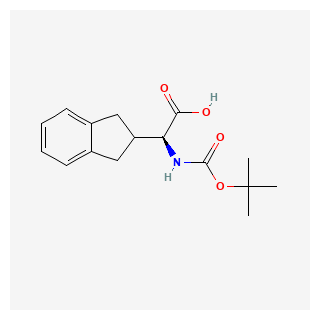 (S)-2-((tert-Butoxycarbonyl)amino)-2-(2,3-dihydro-1H-inden-2-yl)acetic acid