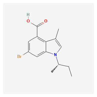 (S)-6-BROMO-1-(SEC-BUTYL)-3-METHYL-1H-INDOLE-4-CARBOXYLIC ACID