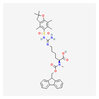 (S)-2-((((9H-Fluoren-9-yl)methoxy)carbonyl)(methyl)amino)-6-(3-((2,2,4,6,7-pentamethyl-2,3-dihydrobenzofuran-5-yl)sulfonyl)guanidino)hexanoic acid