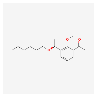 (S)-1-(3-(1-(Hexyloxy)ethyl)-2-methoxyphenyl)ethan-1-one