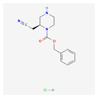 (S)-benzyl 2-(cyanomethyl)piperazine-1-carboxylate hydrochloride