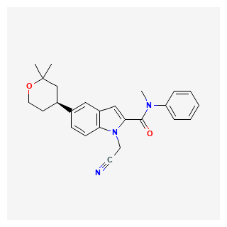 (S)-1-(Cyanomethyl)-5-(2,2-dimethyltetrahydro-2H-pyran-4-yl)-N-methyl-N-phenyl-1H-indole-2-carboxamide