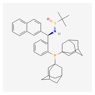 (R)-N-((R)-(2-(Di(adamantan-1-yl)phosphanyl)phenyl)(naphthalen-2-yl)methyl)-2-methylpropane-2-sulfinamide