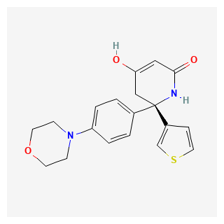 (S)-4-hydroxy-6-(4-morpholinophenyl)-6-(thiophen-3-yl)-5,6-dihydropyridin-2(1H)-one