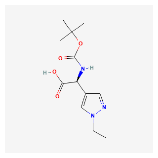 (S)-2-((TERT-BUTOXYCARBONYL)AMINO)-2-(1-ETHYL-1H-PYRAZOL-4-YL)ACETIC ACID