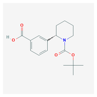 (S)-3-(1-(tert-Butoxycarbonyl)piperidin-2-yl)benzoic acid