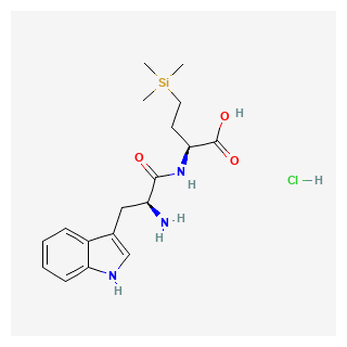 (S)-2-((S)-2-Amino-3-(1H-indol-3-yl)propanamido)-4-(trimethylsilyl)butanoic acid hydrochloride