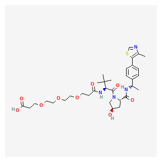 (S)-15-((2S,4R)-4-Hydroxy-2-(((S)-1-(4-(4-methylthiazol-5-yl)phenyl)ethyl)carbamoyl)pyrrolidine-1-carbonyl)-16,16-dimethyl-13-oxo-4,7,10-trioxa-14-azaheptadecan-1-oic acid