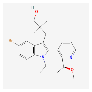 (S)-3-(5-Bromo-1-ethyl-2-(2-(1-methoxyethyl)pyridin-3-yl)-1H-indol-3-yl)-2,2-dimethylpropan-1-ol