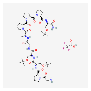 (S)-N-((S)-1-Amino-3-(tert-butoxy)-1-oxopropan-2-yl)-1-(O-(tert-butyl)-N-(O-(tert-butyl)-N-glycyl-L-prolyl-L-seryl)-L-serylglycyl-L-alanyl-L-prolyl-L-prolyl)pyrrolidine-2-carboxamide, 2,2,2-trifluoroacetate salt