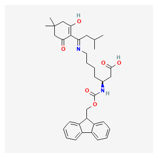 (S)-3-((((9H-Fluoren-9-yl)methoxy)carbonyl)amino)-7-((1-(4,4-dimethyl-2,6-dioxocyclohexylidene)-3-methylbutyl)amino)heptanoic acid