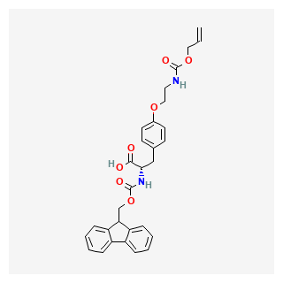(S)-2-((((9H-fluoren-9-yl)methoxy)carbonyl)amino)-3-(4-(2-(((allyloxy)carbonyl)amino)ethoxy)phenyl)propanoic acid