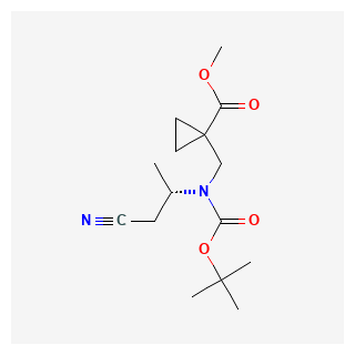 (S)-Methyl 1-(((tert-butoxycarbonyl)(1-cyanopropan-2-yl)amino)methyl)cyclopropanecarboxylate