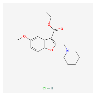 Ethyl 5-methoxy-2-(piperidin-1-ylmethyl)benzofuran-3-carboxylate hydrochloride