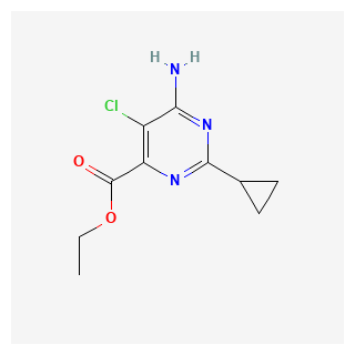 Ethyl 6-amino-5-chloro-2-cyclopropylpyrimidine-4-carboxylate